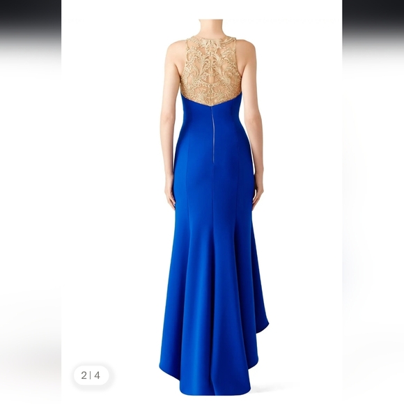 Marchesa Notte Beautiful Royal Blue High Low Gown RTR 8R - Picture 8 of 12